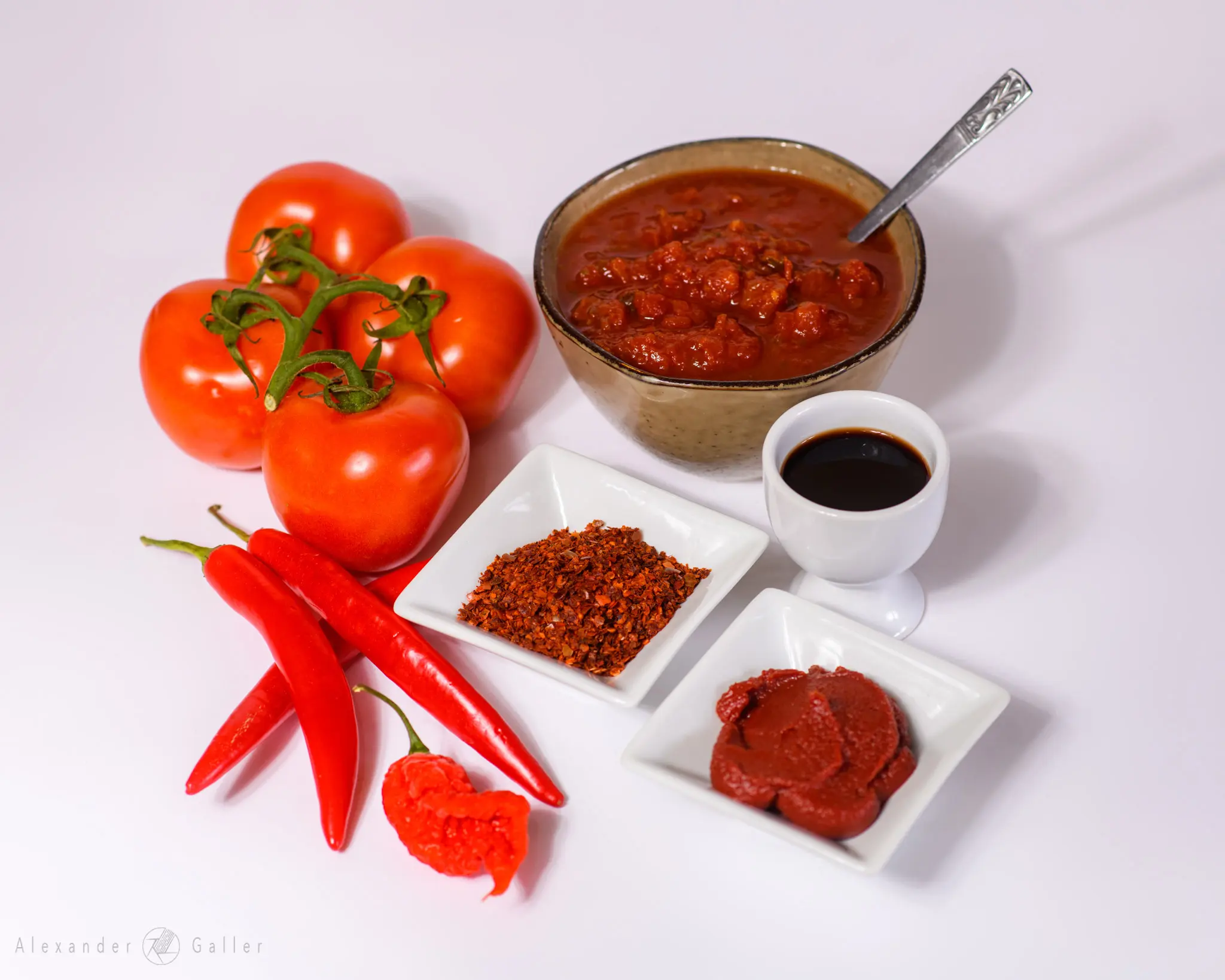 Zutaten für die Chilisoße Bild, Zutaten für die Chilisoße