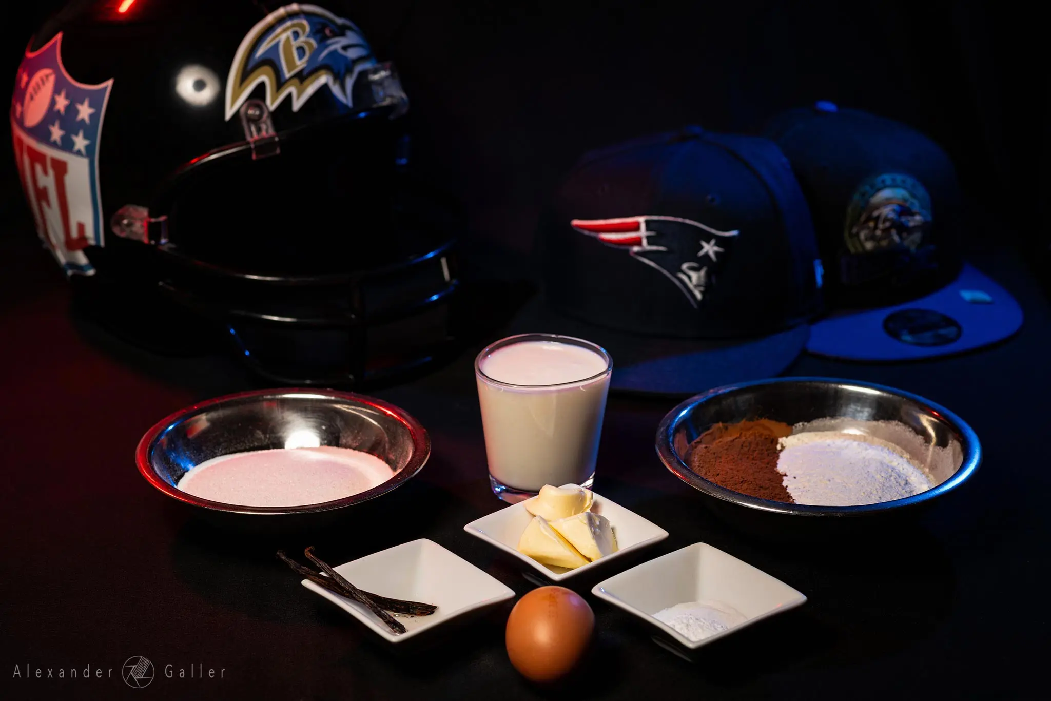 Zutaten Football Cupcakes Teig Bild, Zutaten Football Cupcakes Teig