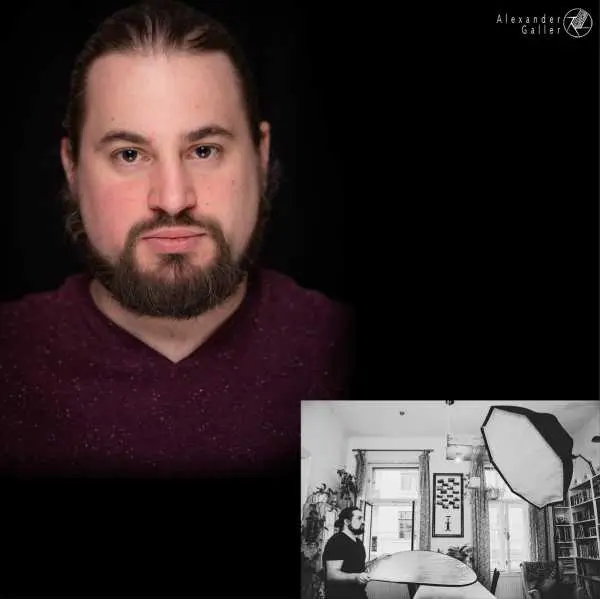 Bild von 3.) Von gerade vorne oben + Reflektor