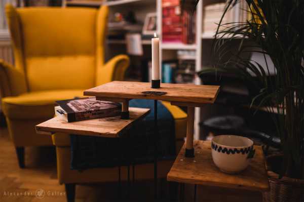 A blog post a day XXVIII - Alte Kerzenständer, neuer Beistelltisch Bild von A blog post a day XXVIII - Alte Kerzenständer, neuer Beistelltisch