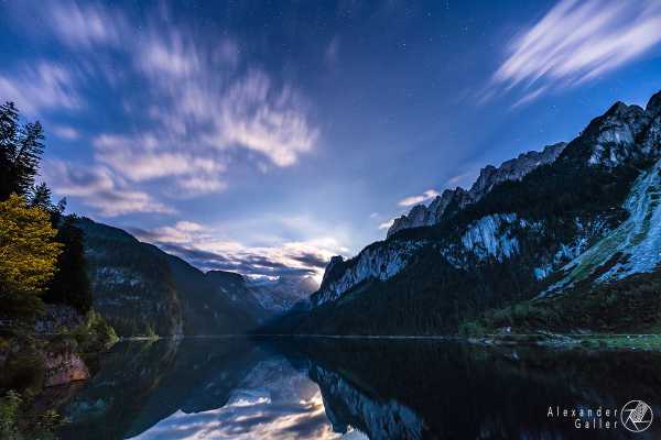 Bild von Vorderer Gosausee bei Nacht
