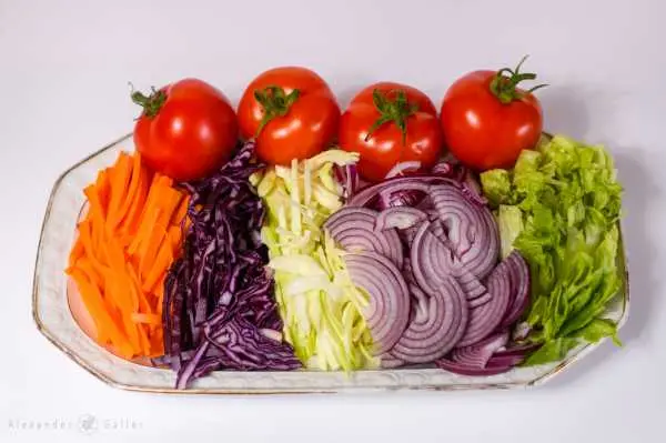 Bild von Zutaten für den Salat