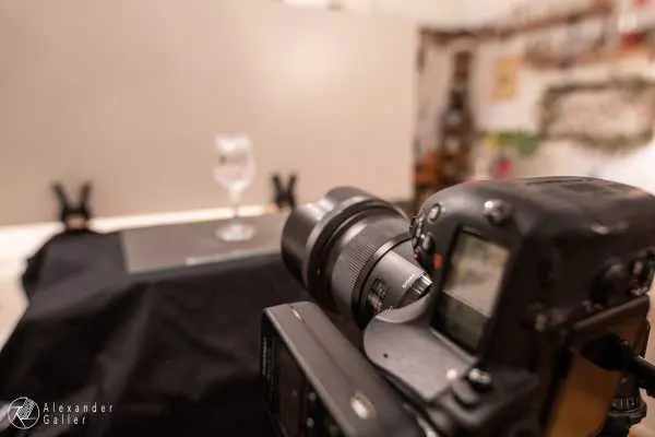 Bild von Aufbau für Eiswürfel in Glas