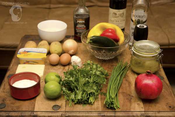 Bild von Topfenlaibchen mit Grillgemüse